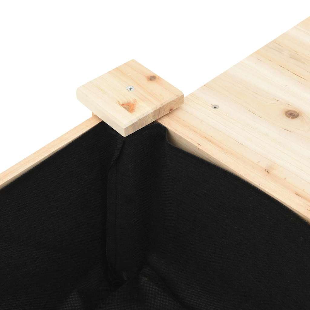 Jardinera de jardín con estante beige 111 x 37 x 76,5 cm de madera de abeto, resistente estante para plantas para patio y jardín, práctico espacio de almacenamiento para herramientas, diseño