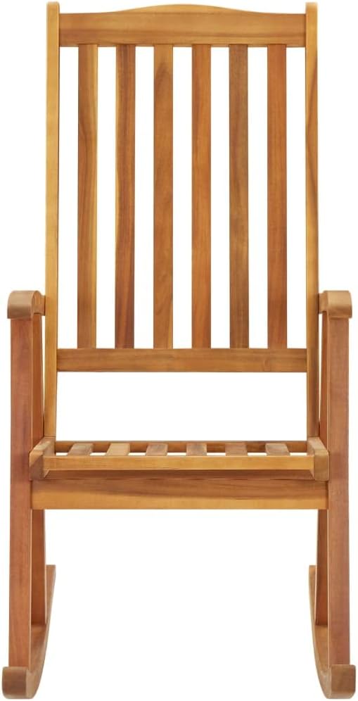 vidaXL Rocking Chair Brown Solid Acacia Wood Large Durable