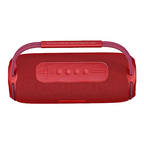 Reapyyt Caja de audio subwoofer con función impermeable altavoz para oficina al aire libre Home Player rojo