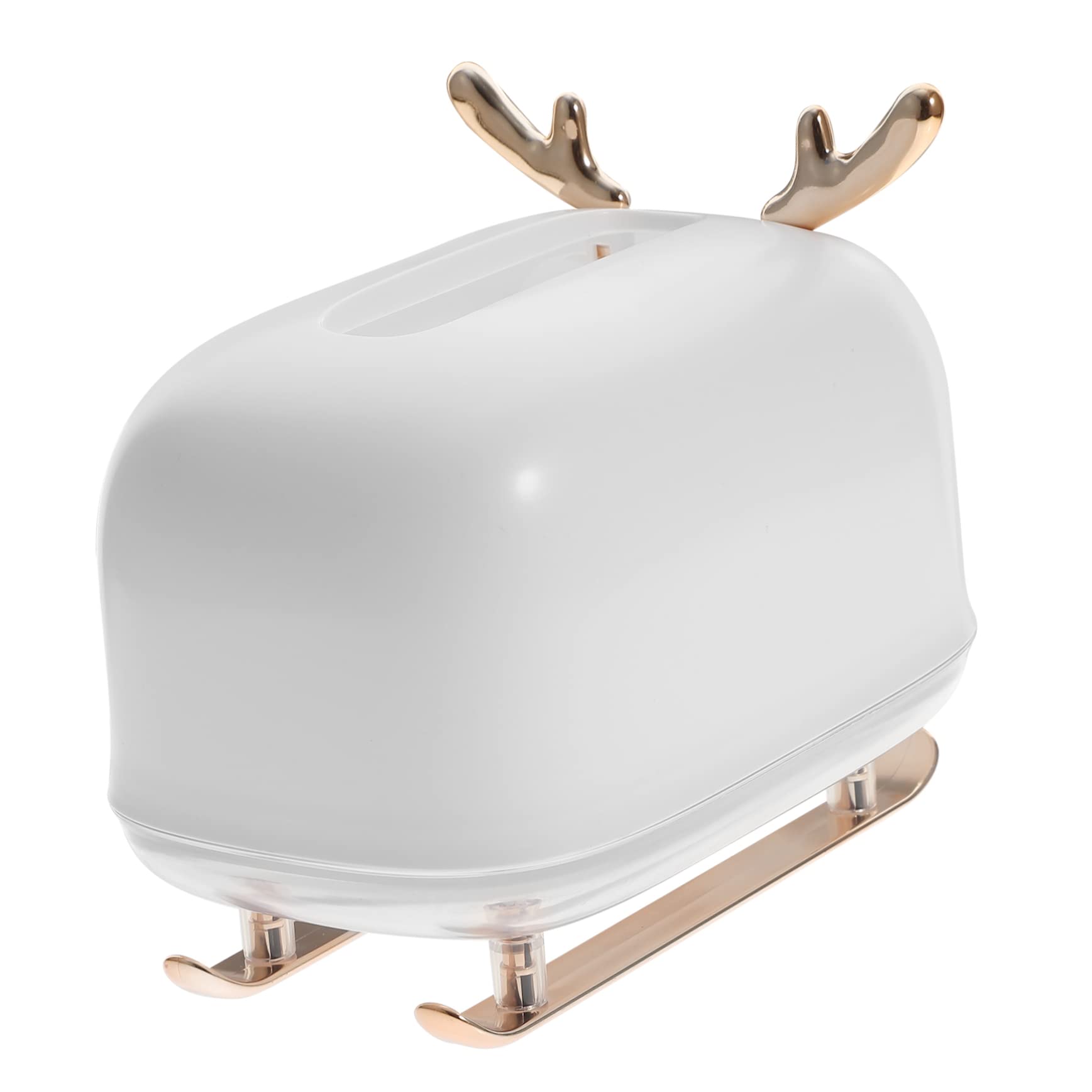 BRIGHTFUFU Sleigh Elk Tissue Box Holder Elegant Towel Dispenser Cover for Living Office and Home Decor Stylish Nordic Design for Desk and Vanity Use