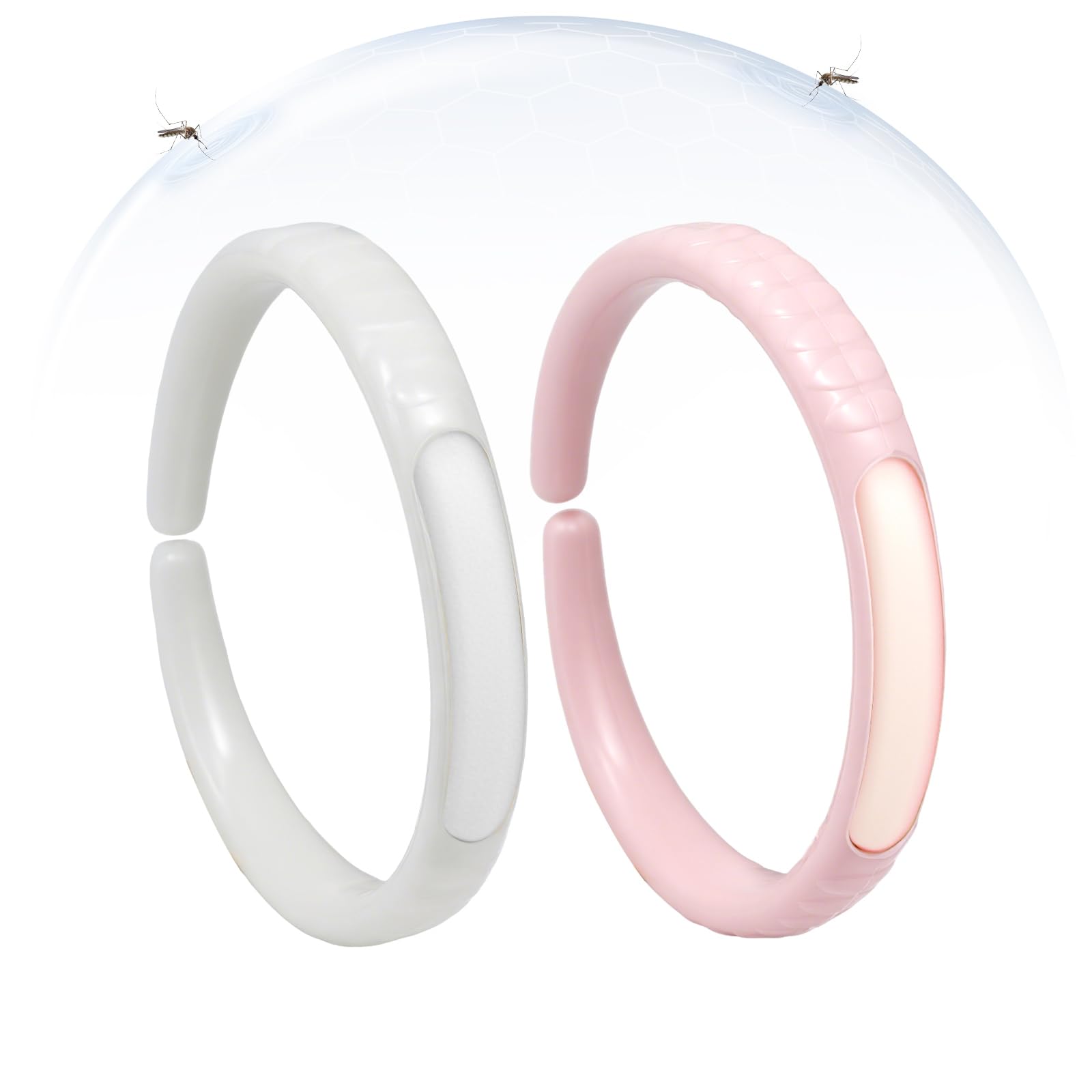 Bracciale repellente per zanzare, Braccialetto Zanzare con olio essenziale, Morbido e regolabile, adatto a tutta la famiglia per essere indossato sia all'interno che all'esterno, 2 Pezzi