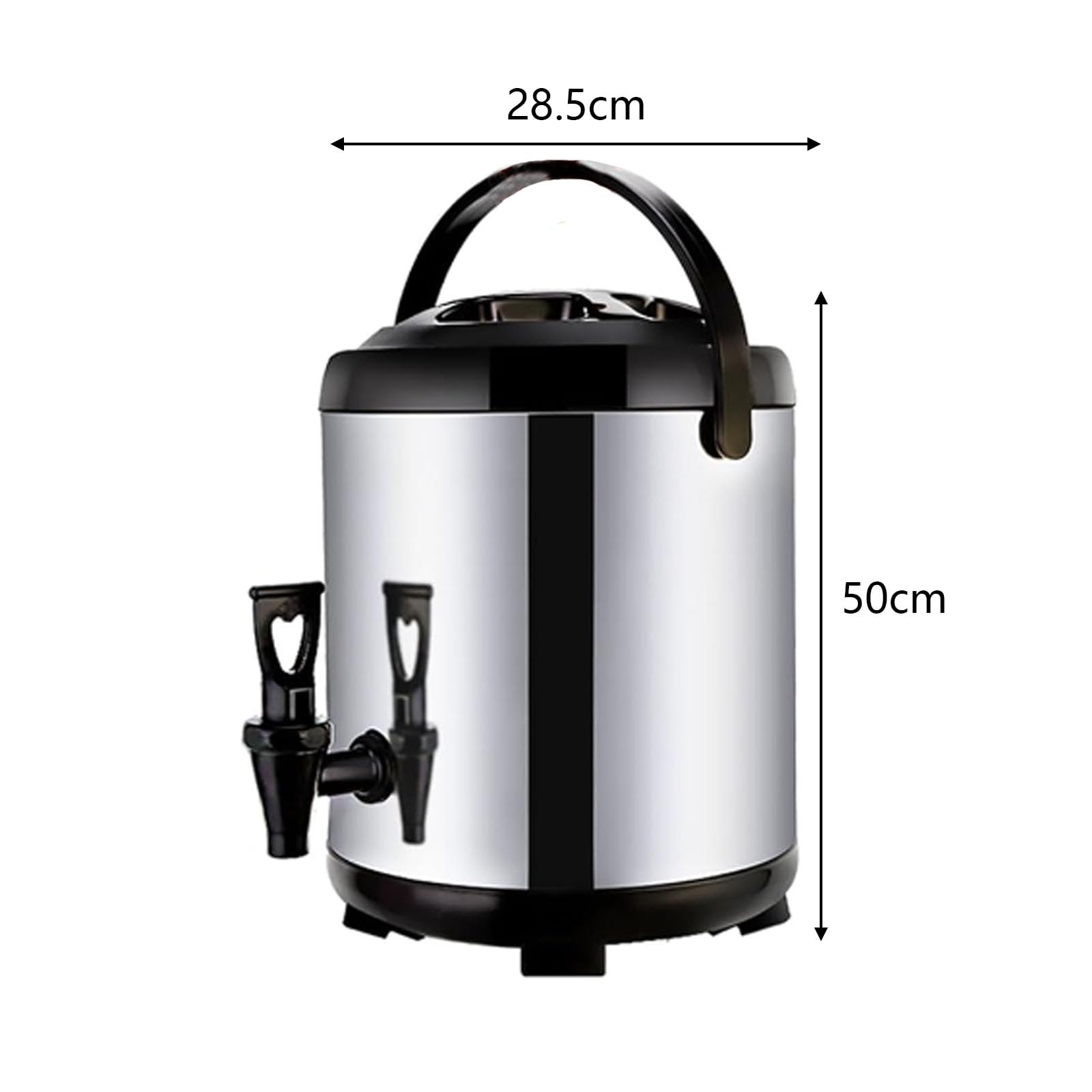 Distributore di bevande isolato in acciaio inox, 8 l, 20 l, con rubinetto, perfetto per tè, caffè e bevande calde, catering, ideale per eventi e feste