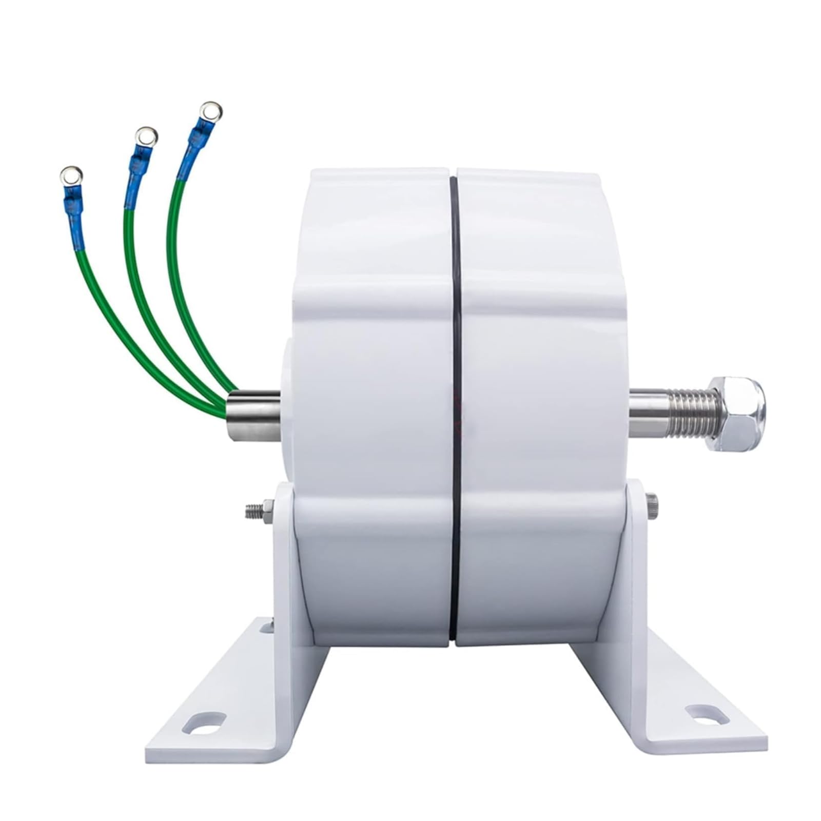 HYZHANHONG 9000W Permanent Magnet Wind Turbine Generator 12V 24V 48V 220V Waterproof Controller, Low Speed 3-Phase AC Alternator for Wind Power System(White),White,12V