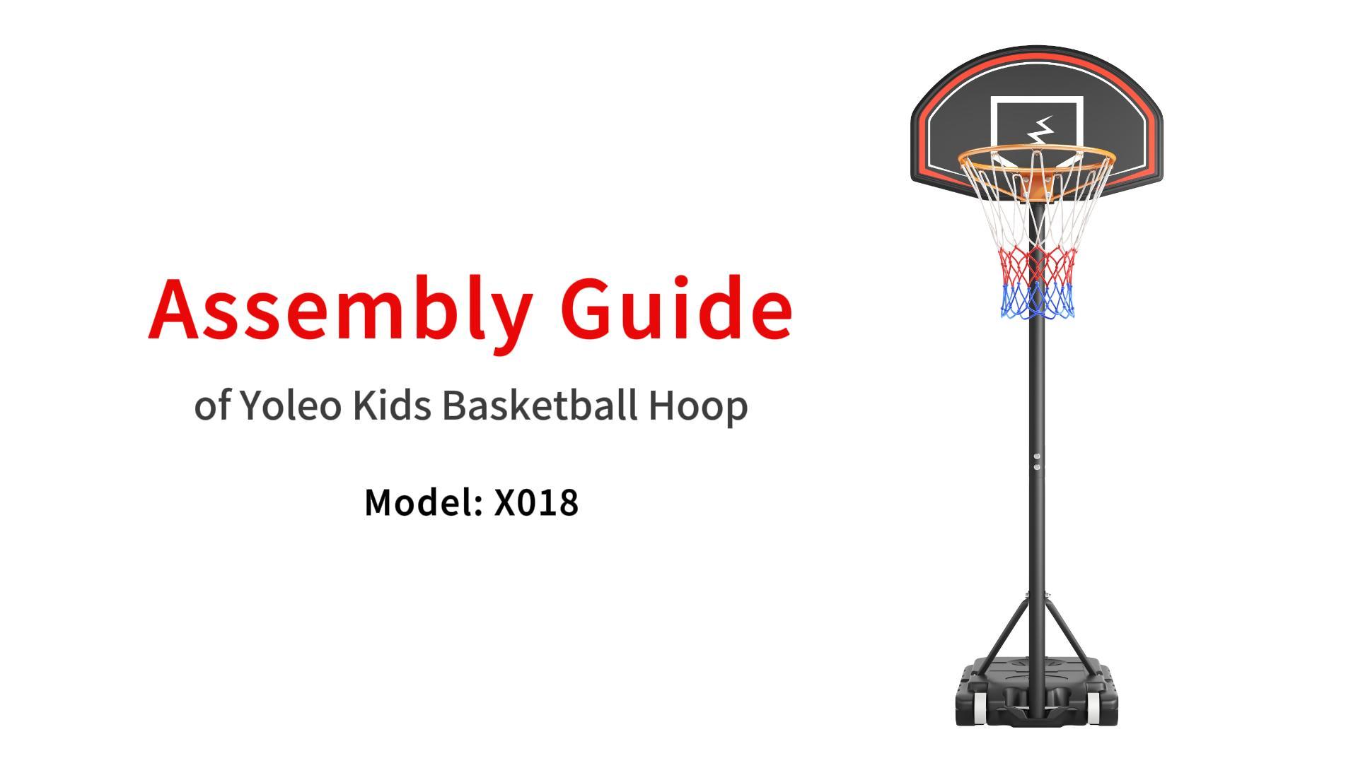 YOLEO Panier de Basketball pour Enfants, Réglable en Hauteur 110-210 cm