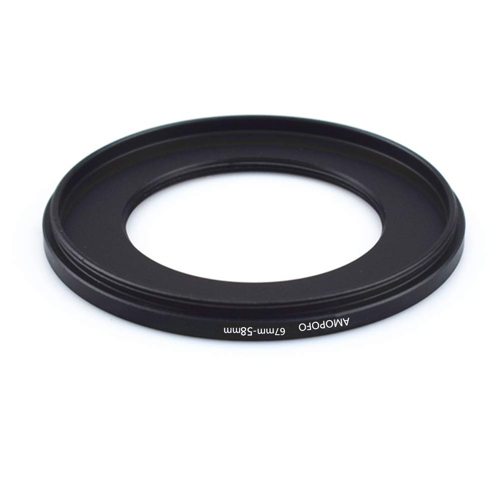 Bague d'adaptation de filtre en métal - Pour objectif d’appareil photo - Bague Step-down - Avec filetage de filtre de 67 mm sur bague de filtre de 58 mm - Accessoires