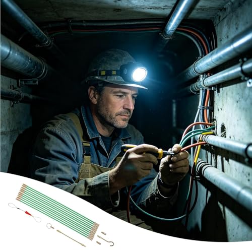 Guía de cableado eléctrico pasacables para conductos de construcción, áticos y tejados 4