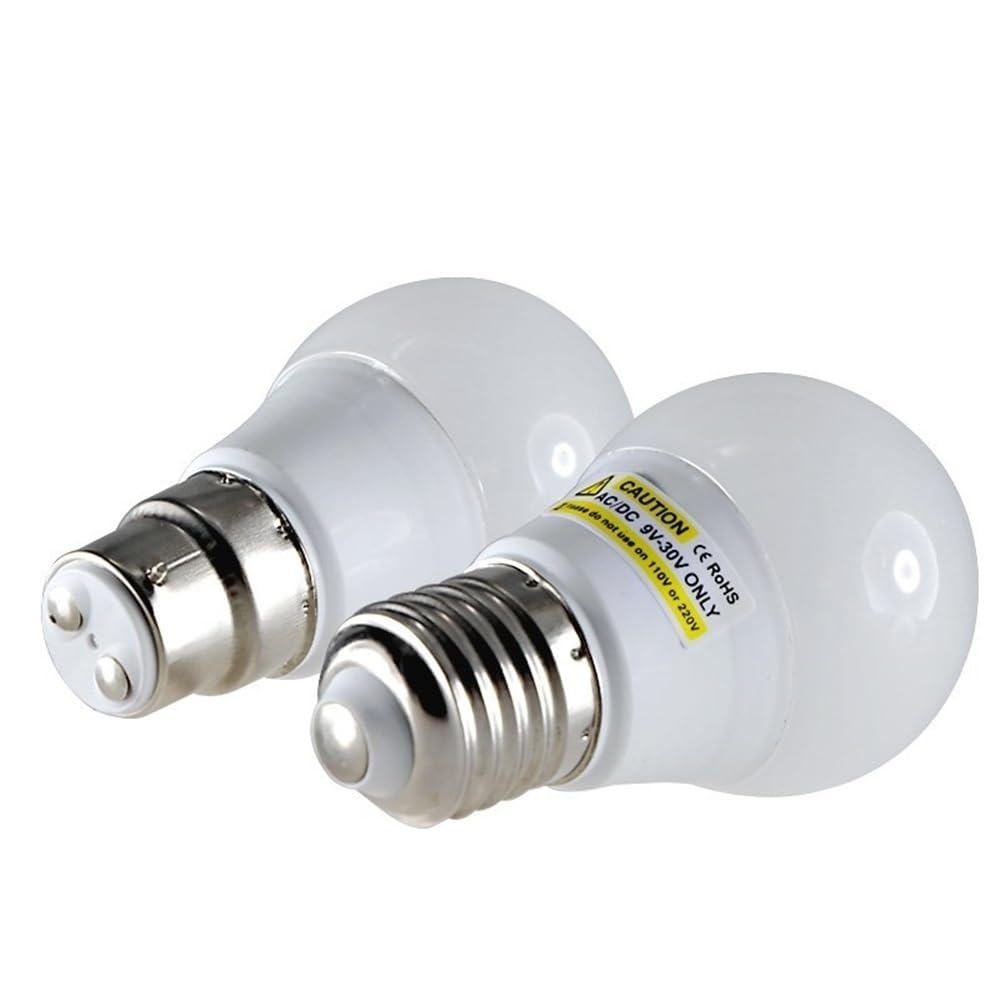 Bombillas LED COB para el hogar, Paquete de 6, E27/B22, CA 110 V, 3 W, iluminación para el hogar, lámpara esférica, Blanco cálido.