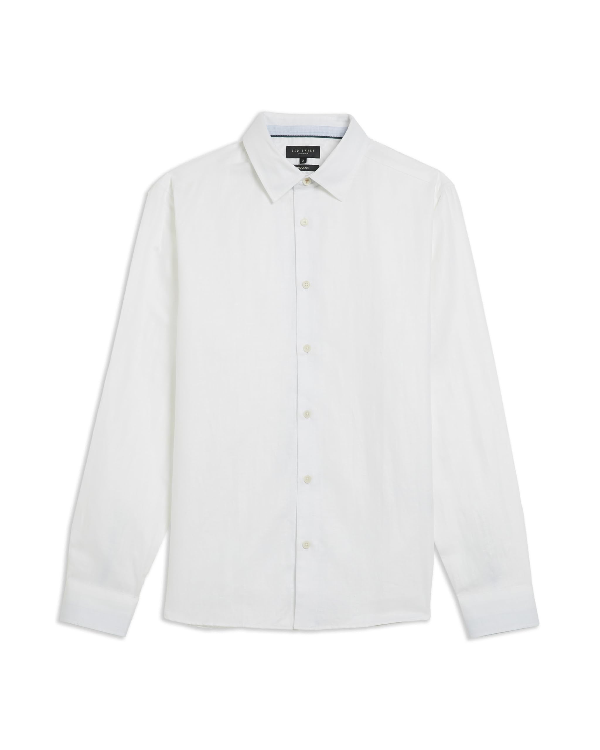 Ted Baker Romeos-LS Linen Shirt Camisa Hombre (Pack de 1)