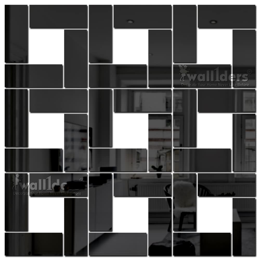 Wall1ders Wall1der 40 Rectangle Mirror Stickers for Wall, Acrylic Mirror Wall Decor Sticker, Wall Mirror Stickers, Acrylic Stickers, Wall Stickers for Hall Room, Bed Room, Kitchen. (Black) (B0BQC6JSYL) Amazon Price History, Amazon Price Tracker