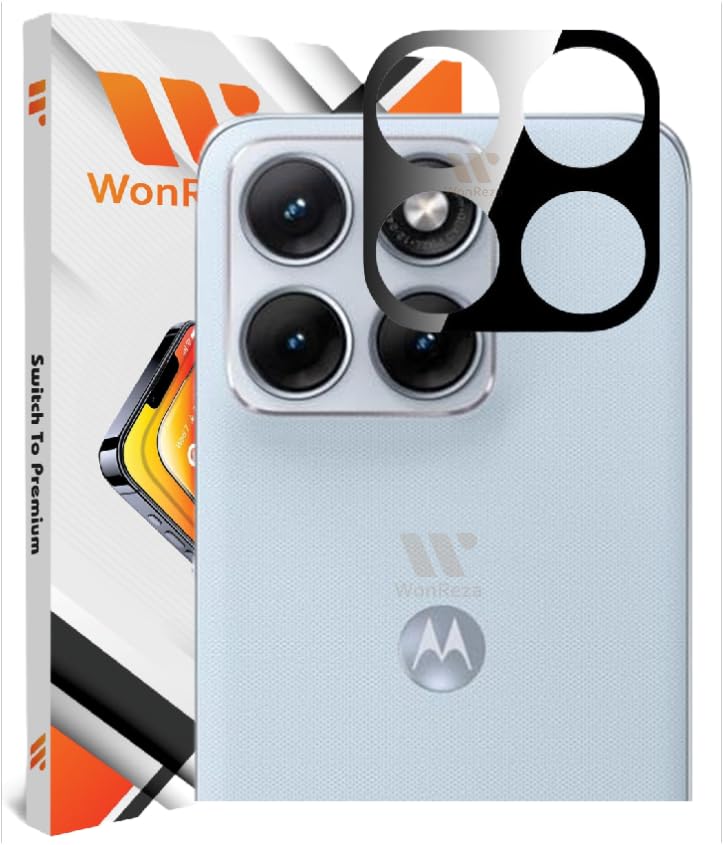 Image of Pack 1- Back Camera Glass Protector Compatible with Motorola Edge 70 Fusion 5G [3D Premium] Camera Glass Protector (Black)