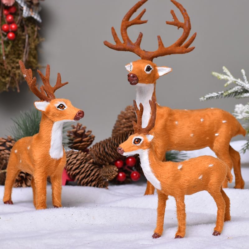 Amazon.co.jp: Bafnsiji クリスマス鹿の置物、トナカイの動物の装飾