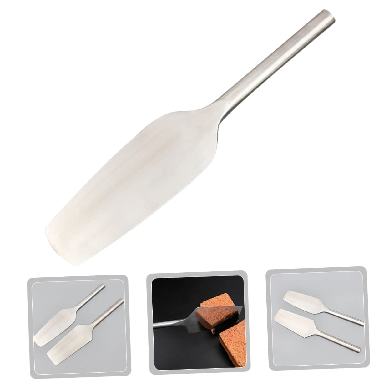 NUOBESTY Paleta de Inoxidable Herramienta de Albañilería Resistente Llana para Construcción Reparaciones Pequeñas 1 Pieza