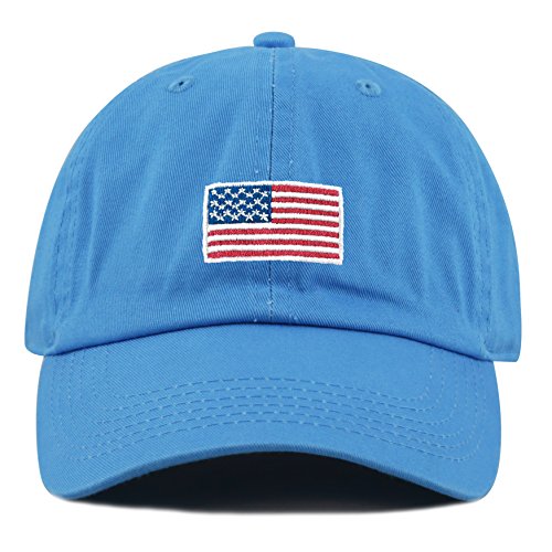 Image of USA Flag & Embroidery Premium 100% Cotton Low Profile Adjustable Baseball Dad Cap