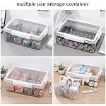 Large Cable Storage Box with Lid and Handle, Clear - Image 5