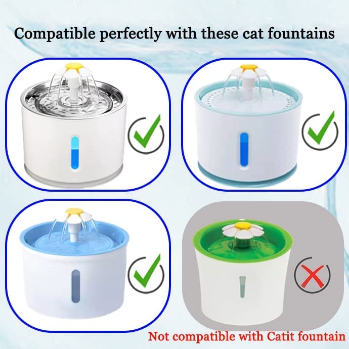 Buy Cat Water Fountain Filter, Replacement Filters for 2.4l Cat