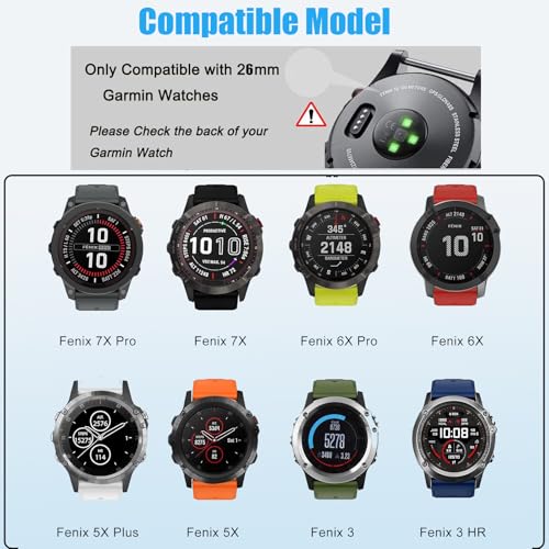 Correa deportiva impermeable para Garmin Fenix 26 mm miniatura 2