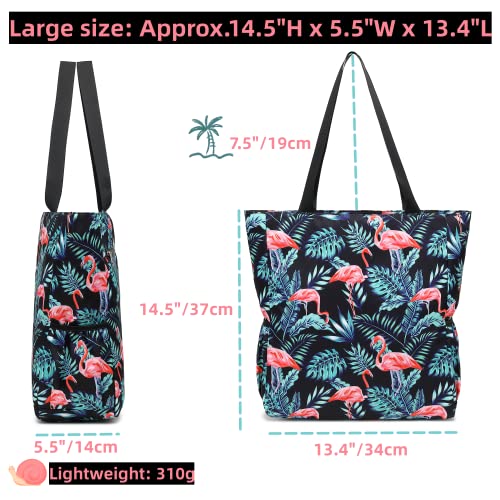 Image of Leaper Travel Tote Bag Wear-Resistant Portable and Foldable Handbags Shoulder Bag for Gym, Beach, Travel and Daily Use