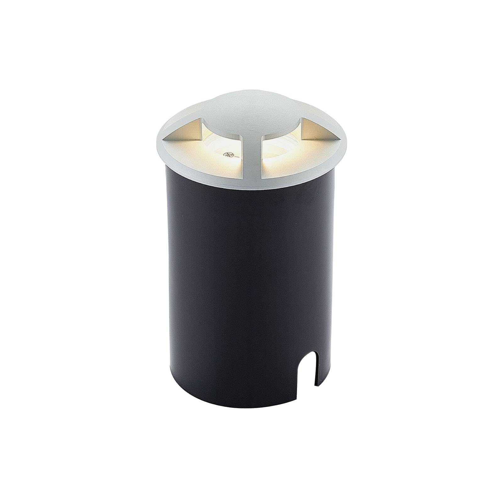 Lucande Titanium Recessed Floor Light Milara Dimmable (Modern) In Silver Made Of Aluminium (1 Light Source, Gu10) From Outdoor Recessed Floor