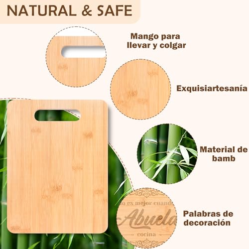 Tabla de cortar rectangular de bambú Silkovahamd miniatura 4