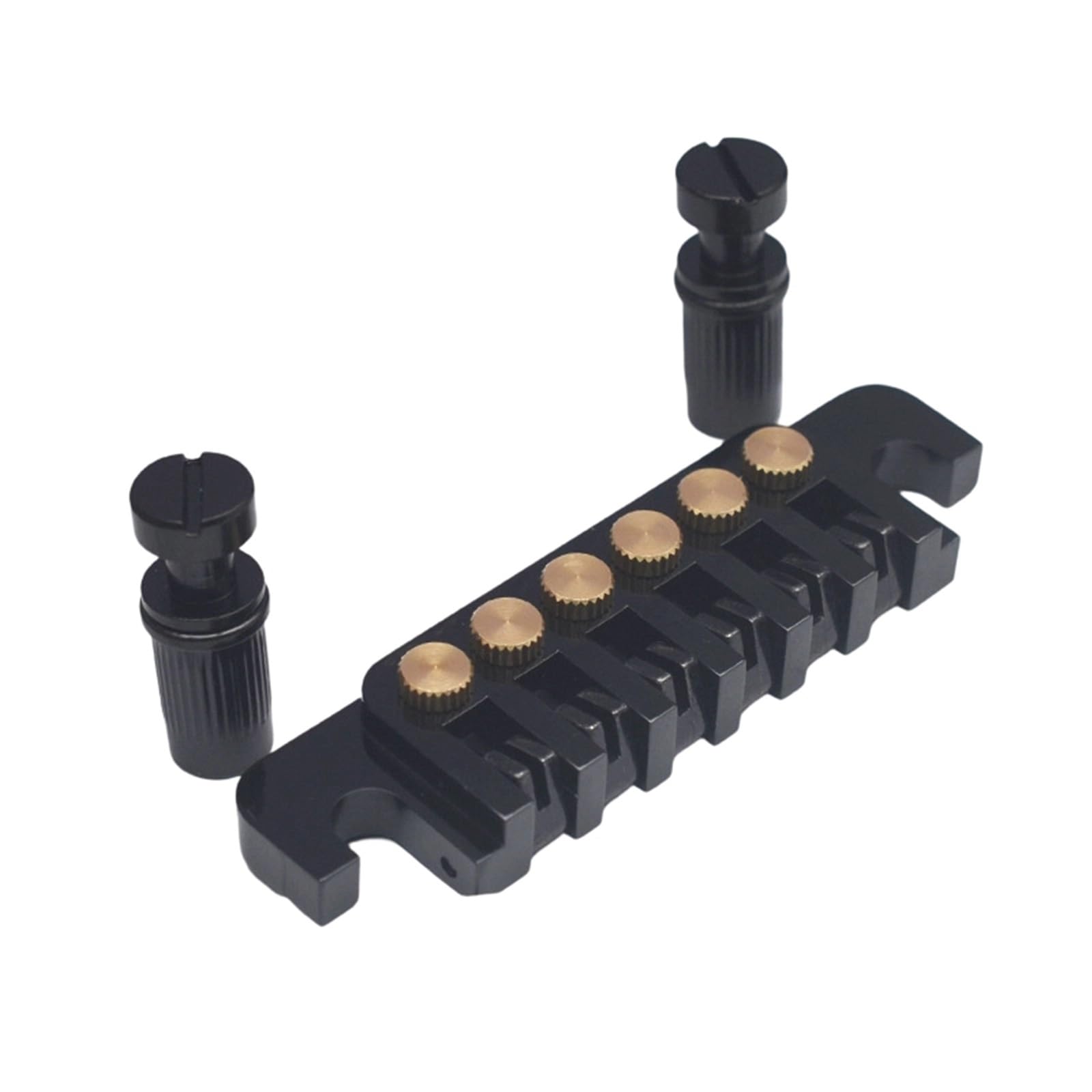 Standard Mostek Gitarowy Części Zamienne Do Gitary Elektrycznej LP Z Podnoszonym Mostkiem I Mosiężną Końcówką(Black)