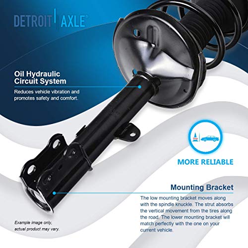 Image of Detroit Axle - AWD Struts Shock Absorbers for 2000-2005 Toyota RAV4 2001 2002 2003 2004 2 Front Struts and Coil Spring 2 Rear Shock Absorbers Replacement