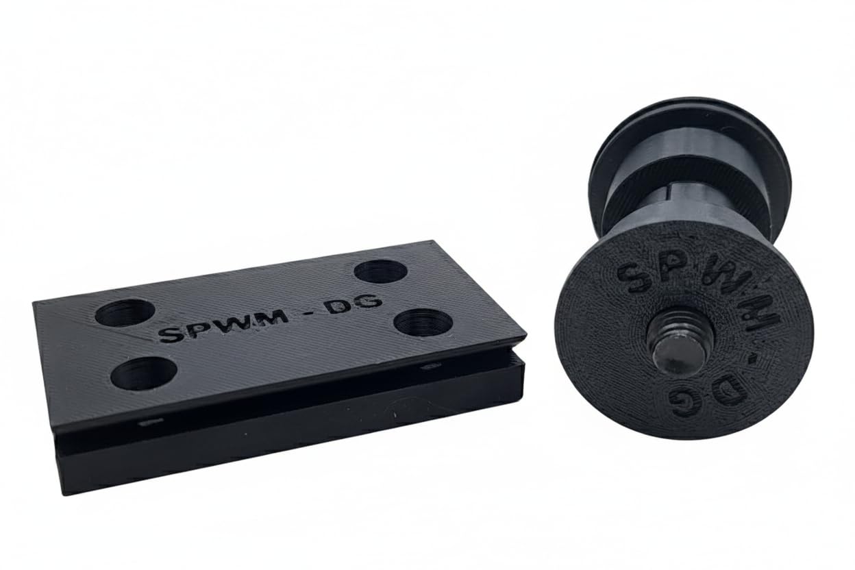 SPWM Ball Head Adapter for BOG DeathGrip Tripod with Plate - Arca Swiss Compatible Quick Release Mount - 3/8" Conversion Kit for Shooting Hunting Photography - Lightweight PETG Construction