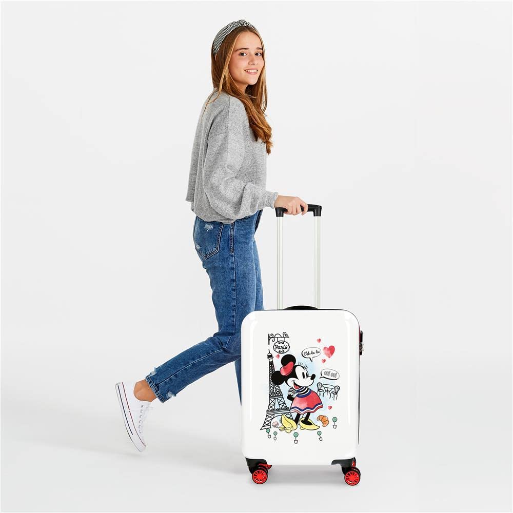 Disney Paris, Trolley Rigido Cabina 55m Ragazza, Bianco (White), 38x55x20