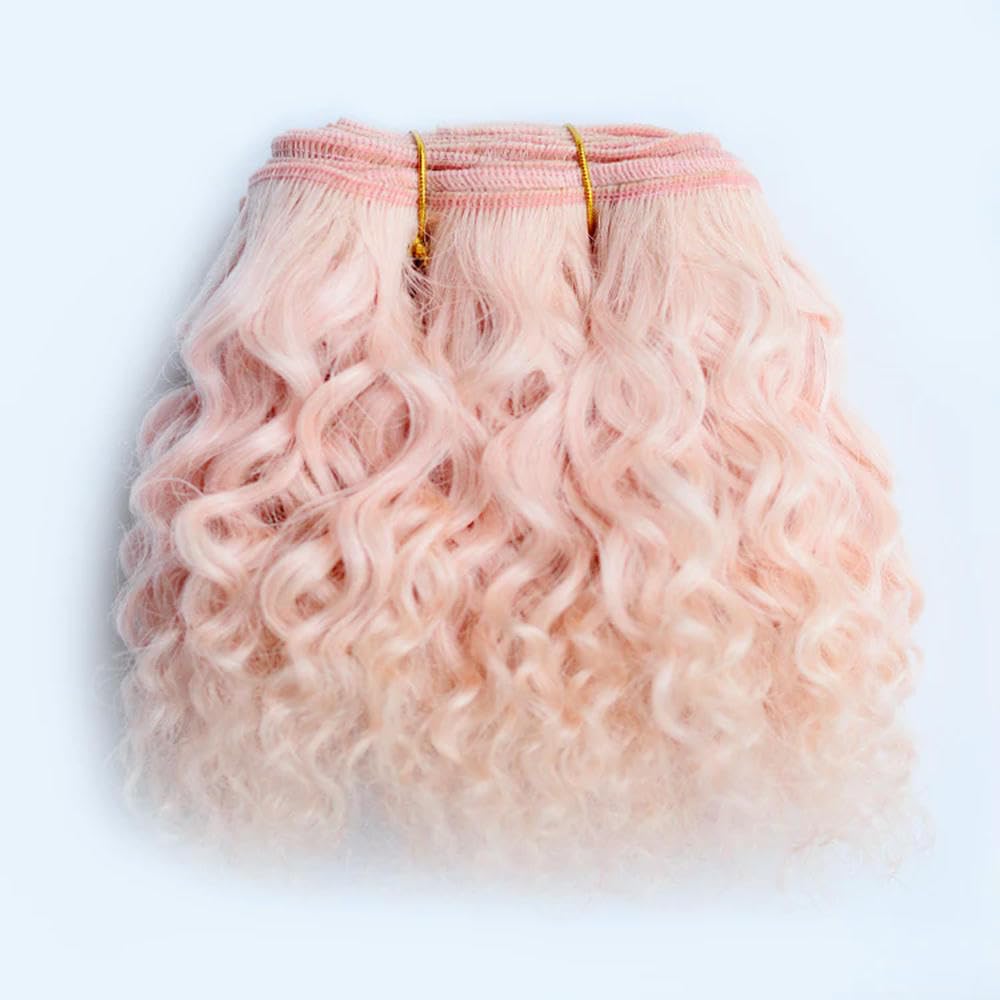 6 Pezzi di Colori Misti 15 cm * 100 cm Estensioni per Capelli in Lana per Tutte Le Bambole Capelli Ricci in Lana Fai da Te Parrucche per Bambole
