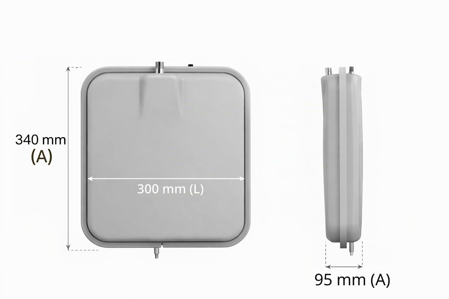 Uzman Vaso di espansione 8L Membrana Contenitore di espansione 3/8" Collegamento Vaso a membrana compatibile Viessmann Vitodens Vitocal