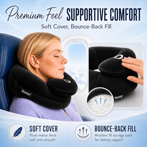 Image of BCOZZY Neck Brace Pillow - Patented Relief for Neck Pain and Supportive Sleep-Soft, Washable, and Adjustable for Comfortable Resting. Gray Large