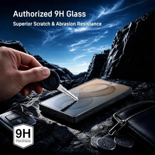 Image of Uyiton - [ Pack of 2 Tempered Glass Screen Protector For Samsung Z Fold 8 (Wide) | HD Smasung Z Fold 8 Glass Guard Protector - HD /Easy Installation Kit