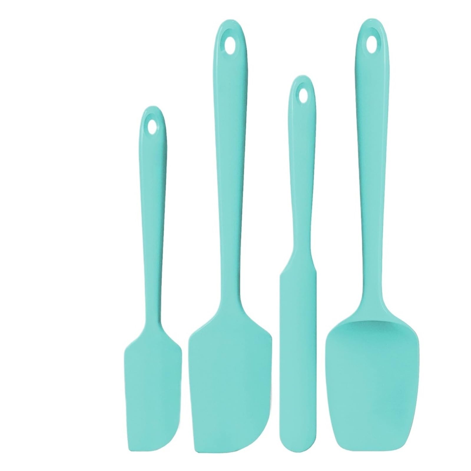 Juego de espátula silicona con mango antideslizante(Green)
