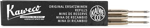 Kaweco G2 - Recambios de bolígrafo de 0.031 in, negro, paquete de 3 | 3 piezas de repuesto para bolígrafo Kaweco Dia2, original, especial,