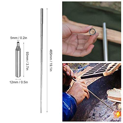 Loijon Conjunto de ferramentas de pederneira ao ar livre Ferramentas de emergência para maçarico de