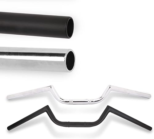 Miniatura 4 de AnXin - Manillar de motocicleta de 78 pulgadas, estilo Cafe Racer Ace Clubman, 22 mm, universal para aplicación personalizada Bobber, cromado