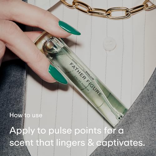 Image of PHLUR Father Figure Eau de Parfum - Travel Size Perfume Fragrance - Green Fresh Fig Perfume with Iris, Jasmine, Patchouli, Sandalwood & Vanilla (9.5mL) (Pack of 2)
