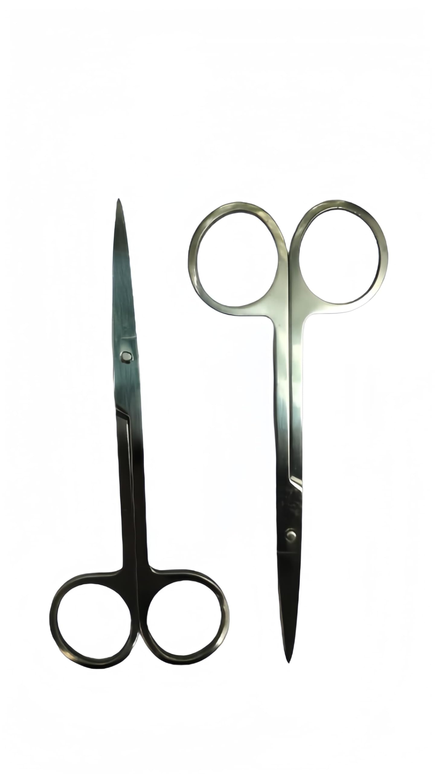 Pack Of 2 Stainless Steel Grooming Scissors Small For Barbars Hair Cutting, Trimming & Beard Trimming For Men & Women (5cm Silver)-image-32