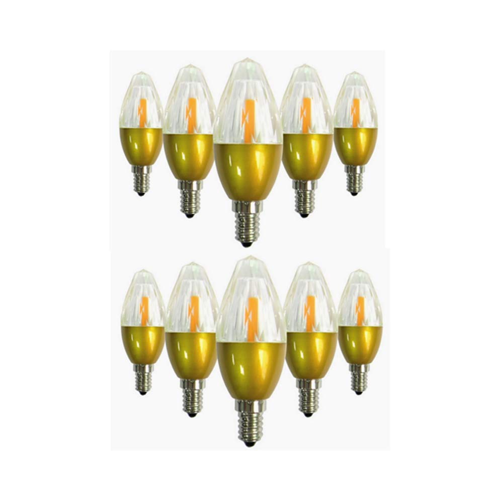 Lampadine a LED, AC85-265V, Lampadine non dimmerabili E14 in cristallo per illuminazione domestica, Basi E14, 5W (equivalente alogeno 50W), 450-500LM, 3000K / 6000K, confezione da 10 LLPYLED