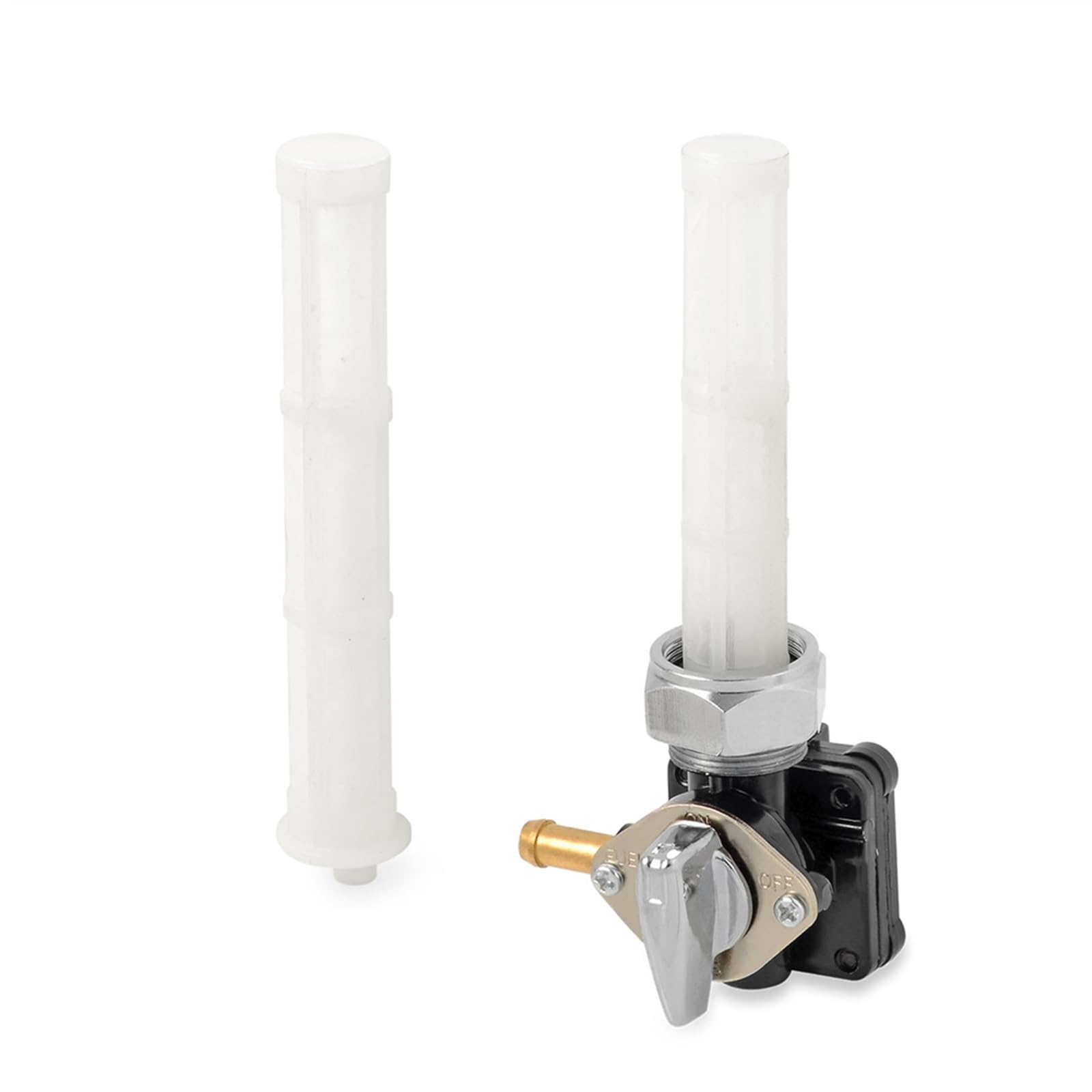 Wivplex Llave de purga de válvula de combustible, salida izquierda de 22mm, for Harley, Flstf Fxdl Flht Flst Fxstb Flhr Fxst 2002-2006 61338-02, llave de purga de de vacío Válvula de purga de combusti
