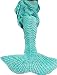 Coroler Adorable Mermaid Tail Blanket Snuggle Sleeping Bags with Wave Pattern for Children