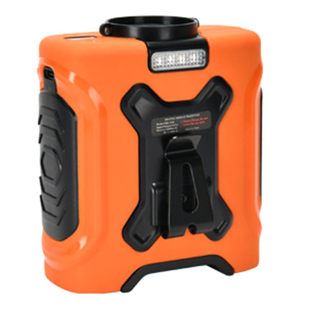 Ventilador de cintura portátil contra el calor extremo, recargable y con luz para camping B