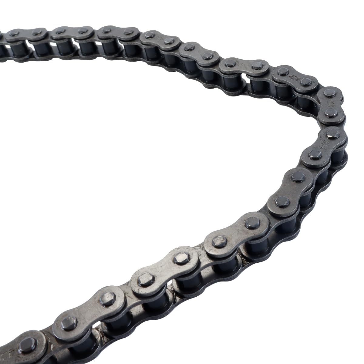 Cadena 428 108 izquierda de repuesto para 50cc, 110cc, 125cc, 250cc, ATV, Quad, Pit Dirt Bike, Go Kart, cadena de metal para motocicleta, negra, 0,786 g