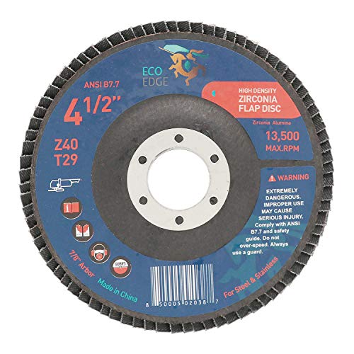 10-Pack Eco Edge 4.5-Inch High Density Performance Premium Zirconia Flap Disc (4.5