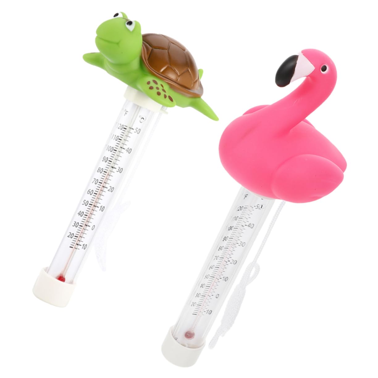 Abaodam 5 Sätze Flamingo -wasserthermometer Badewannentemperaturanzeige Schwebend Schwimmender Pool Poolthermometer -thermometer Spa-thermometer Für Plastik 2 Stück * 5