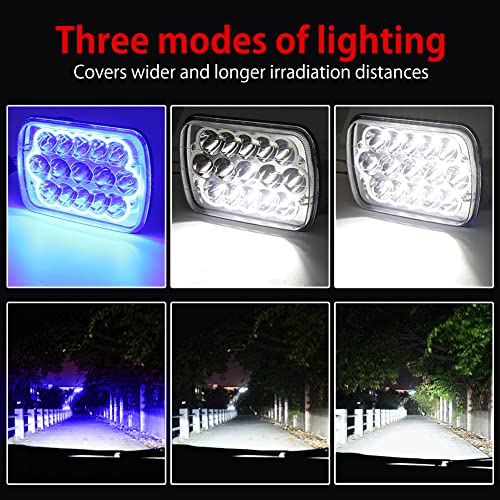 jose2015 2PCS 5x7 LED luces delanteras con ojos angel azul miniatura 4