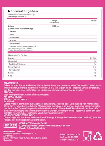 Detox Tee, Tee Zum Abnehmen, Cleanse Weight Loss Tea, Natürliche Kräutermischung, Körper formender Tea, Sanfte Entgiftung und Reinigung, 100% Vegan (28 Teebeutel)