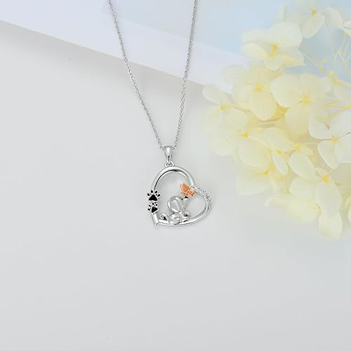 Miniatura 4 de Regalos de recuerdo para mascotas, collar de corazón de vaca de las tierras altas de plata de ley 925, joyería conmemorativa para mascotas, para