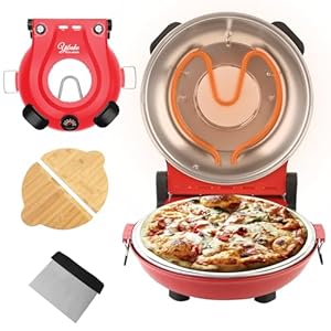 YIBAKE Elektrischer Pizzaofen mit 31cm Pizzastein