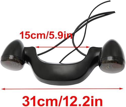 Miniatura 6 de Riloer Barra de luz de señal de giro trasera para motocicleta, indicador intermitente estilo bala, barra de luz LED de freno trasero, compatible con