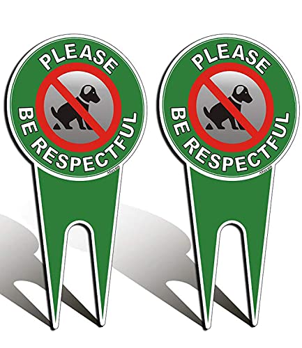 Panneau No Poop Dog Please Be Respectful aluminium antirouille extérieur